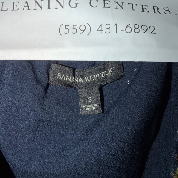 Banana Republic Multi Color Floral Long Sleeve Smocked Waist Dress S - Picture 6 of 6